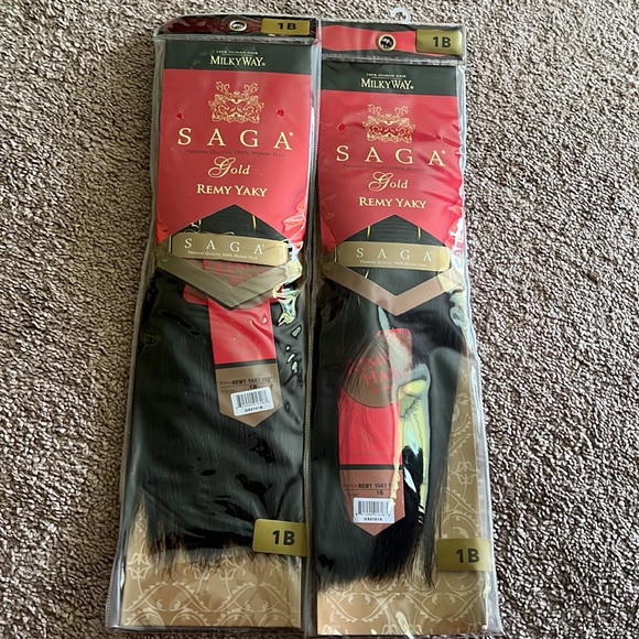 Remi Human Hair Weave SAGA GOLD Yaky 1B 10 inches - Picture 3 of 5